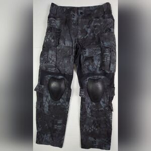 Kryptek Combat Operator Pants Mens Size 32x31.5 Camo Vibram Knee KR723